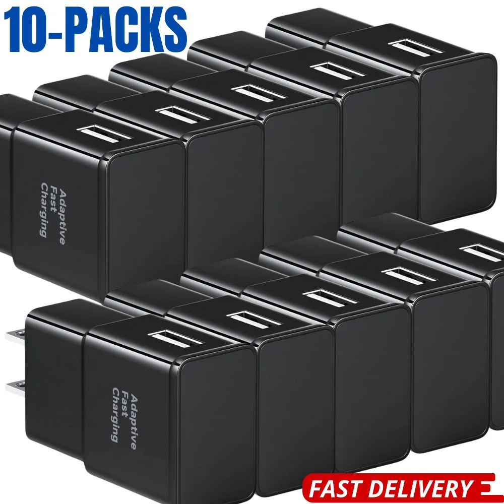 FastFish Lot 10pcs Adaptive Fast USB Wall Charger Block Power Adapter for Samsung HTC for LG, FASTFISH