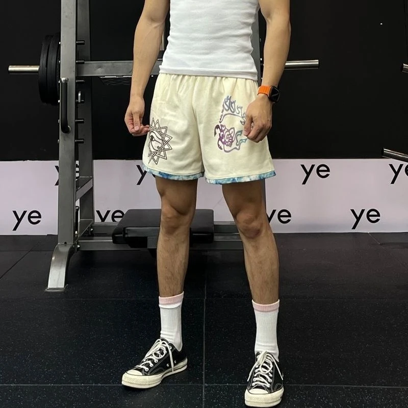

Баскетбольные спортивные шорты с загадочным узором, дышащие быстросохнущие шорты, уличная одежда, стильные летние мужские повседневные шорты