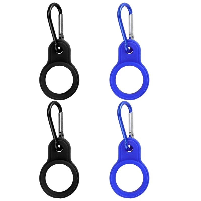 4 Pcs Portable Silicone Water Bottle Buckle with Carabiner Clip Secure Bottle Holder Outdoor Water Bottle R66E