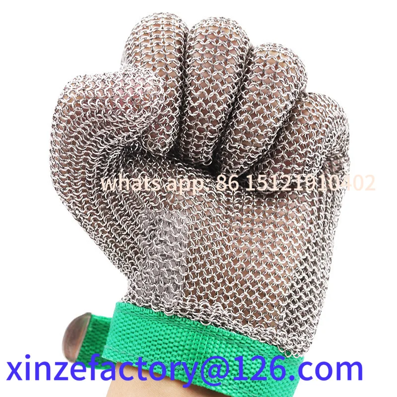 Be suitable for Stainless Steel Ring Mesh Gloves Anti Cut Knife Resistant Chain Mail Hand Protection Kitchen Butcher Glovecustom