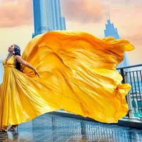 RFYR A Line Evening Dress Long Train Party Dresses Flying Dress Celebrity Gala Dress for Arabic Women فساتين منا Customized 3