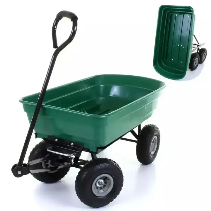 Folding Wagon Sides  4 Wheels Steel  Outdoor Trolley Tool Truck Yard Garden Mesh Truck Wagon