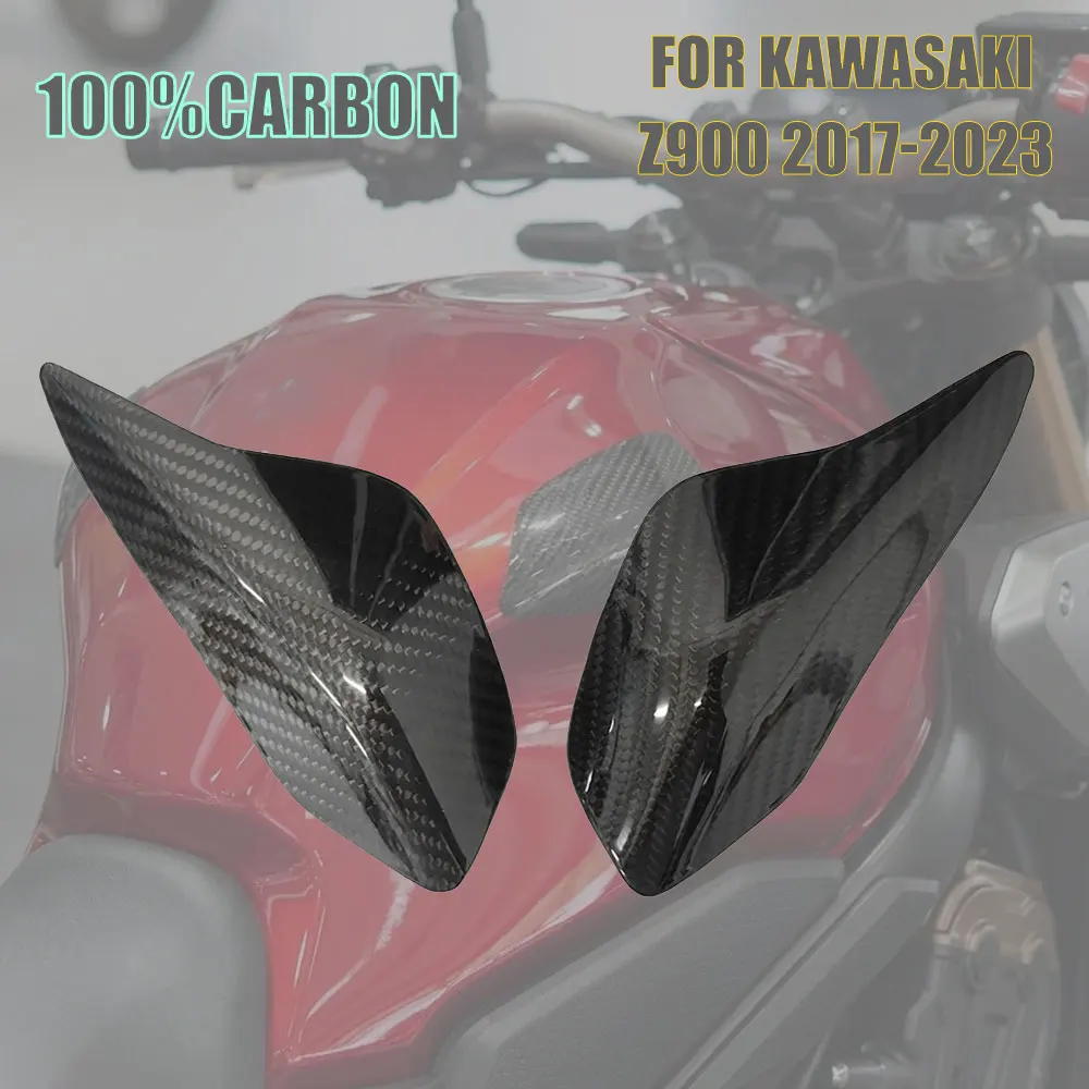 Carbon-Faser Seitenverkleidungsabdeckung für Kawasaki Z900 2017-2023 Motorrad-Seitenpanel-Schutz Modifiziertes Zubehör