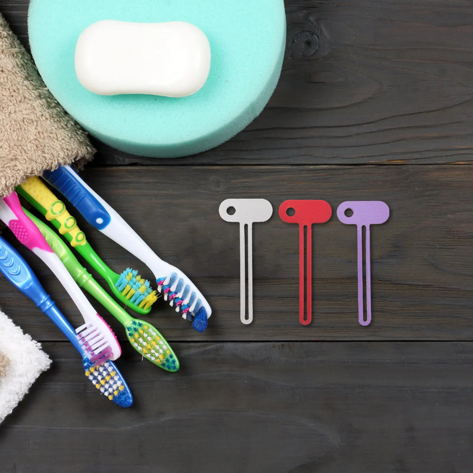 30Pcs Toothpaste Squeezer Bathroom Tube Tool Non Slip Metal Manual Tube Squeezer for Toothpaste Facial Cleanser