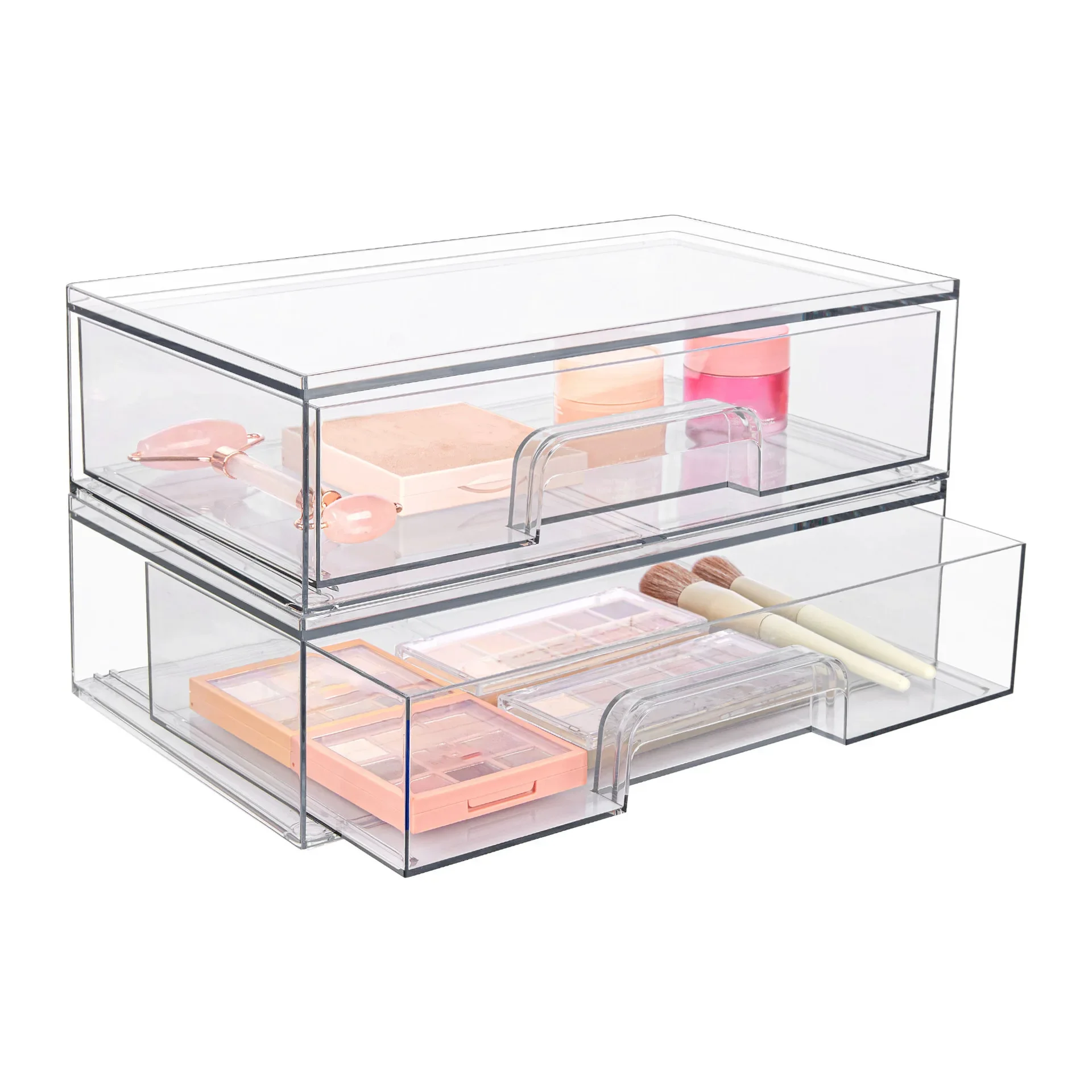 New Desktop Jewelry Box Household Transparent Skin Care Product Storage Cabinet, Dust Drawer Makeup Organizer Box