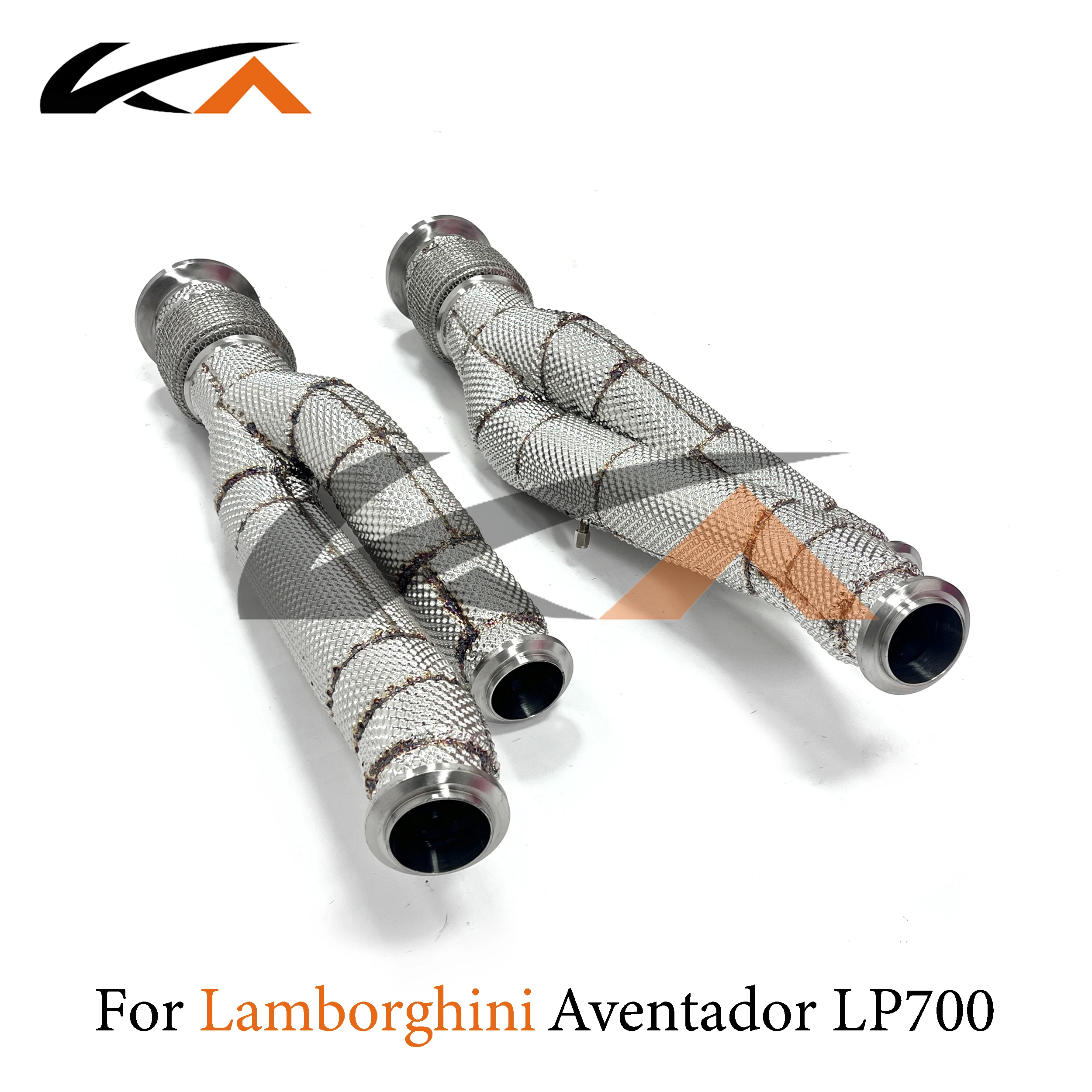 KA Tuning downpipe exhaust for Lamborghini Aventador LP700-4 6.5L axle pipe performance parts heat shield catalysis