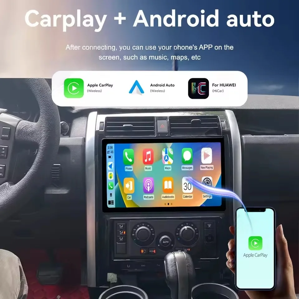 

YAN 3,3 дюйма для Land Rover Discovery 3 2004-2009, автомобильный сенсорный экран, Android 14, стерео радио, Bluetooth, GPS-навигация, аксессуар