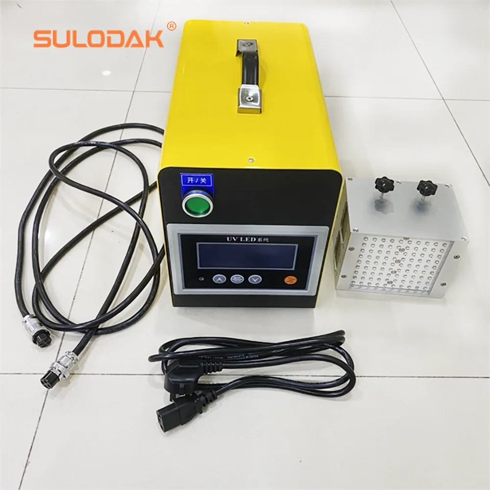 

UV LED full set uv led curing lamp 100100 area UV led face light source For resin/ varnish/ uv ink drying lamp with electric box