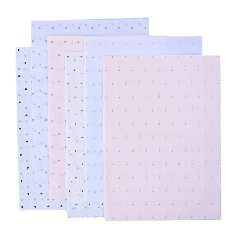 10 fogli/lotto 50*70 Cm carta da regalo fai da te artigianale fatto a mano Star Love Dot Pattern carta velina materiale da imballaggio floreale