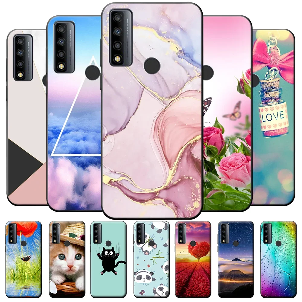 For TCL 20 R 5G Case TCL 20R 5G T767H Cover Silicone Soft TPU Phone Cover for TCL 20R Cases TCL 20 R 20R 5G 6.52 inch Funda capa