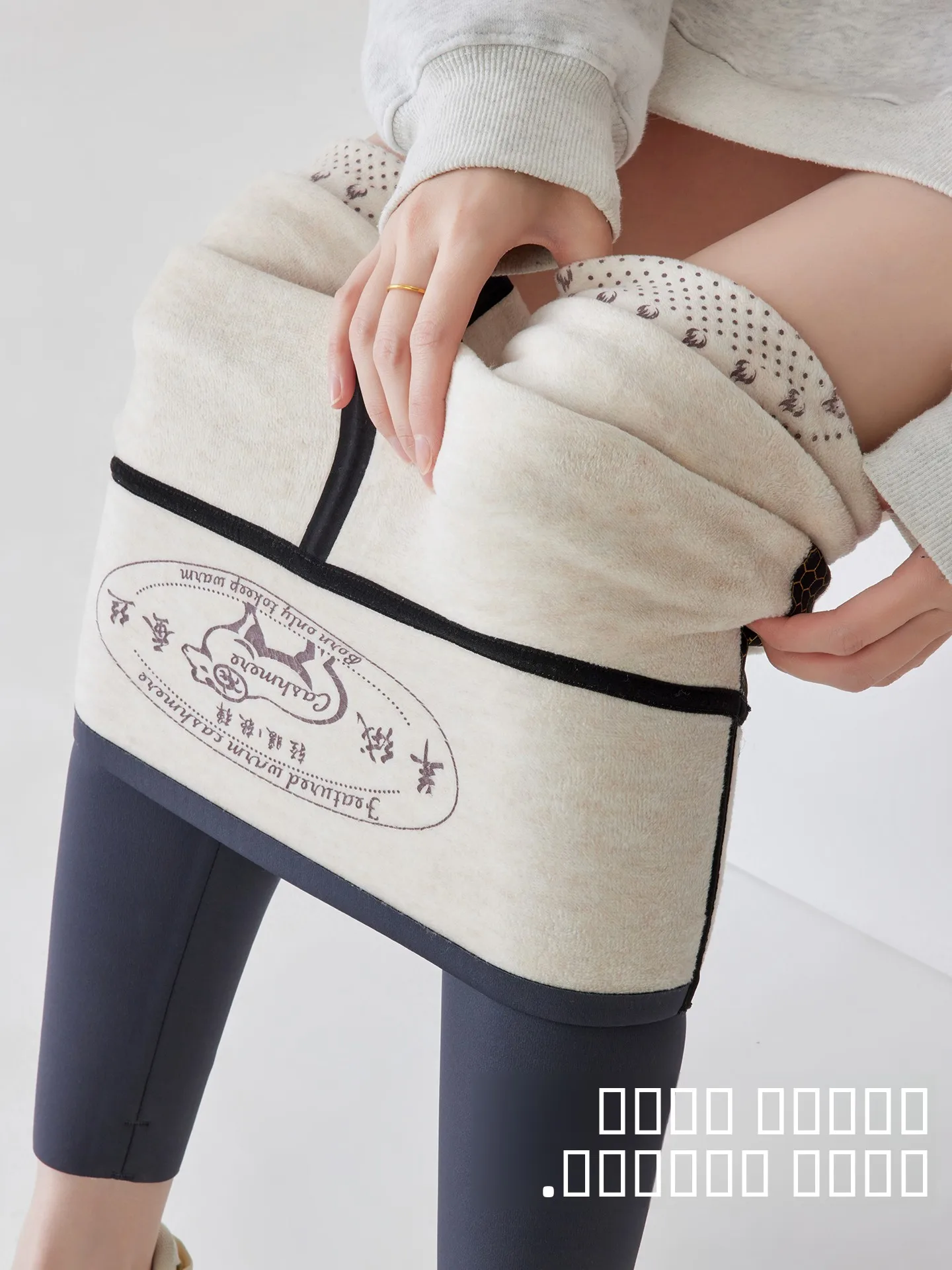 Cintura alta Camere Ark Calças Femininas Outono Inverno Thiened Fce Forrado Calças de Yoga Calças de Camada Base Quente Casual Nove Poi...