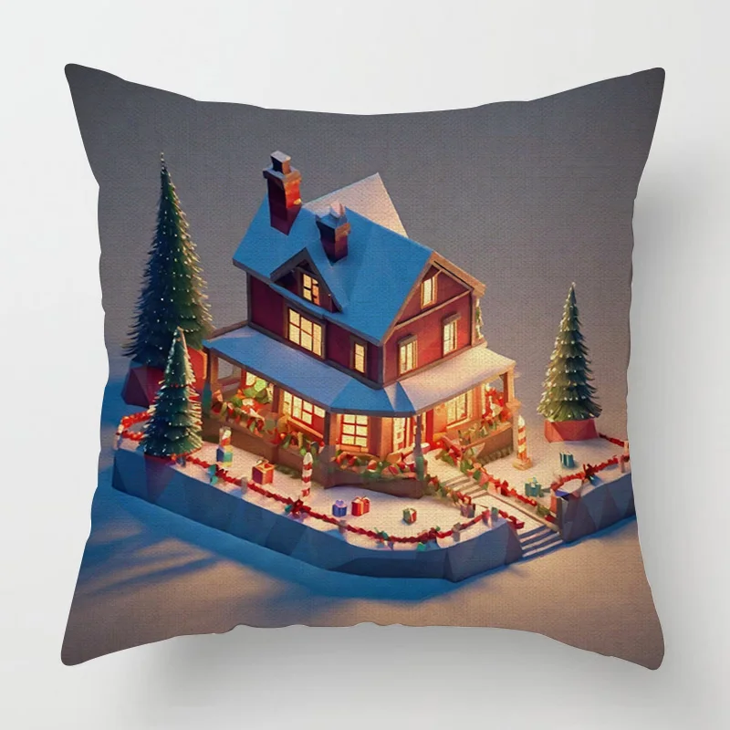 Cojín decorativo moderno para decoración del hogar, funda de almohada de 45x45, 40x40cm, 60x60cm, 45x45cm, 50x50cm, Feliz #4