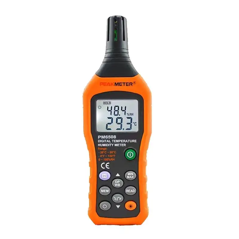 Monitor do Higrômetro do Termômetro do Medidor da Umidade da Temperatura com Ponto de Orvalho Ambiente Lâmpada Molhada para Interno Exterior Min Max Retenção de Dados