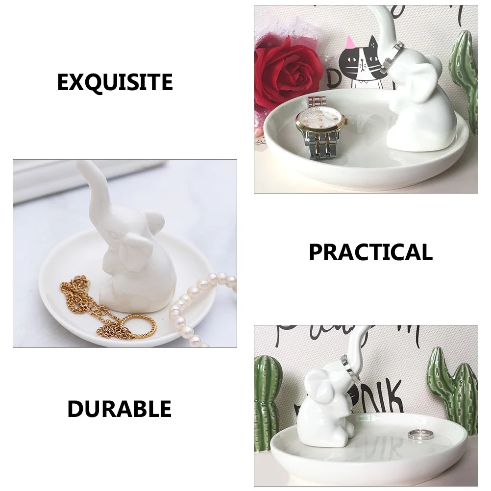 Piatto decorativo per gioielli con elefante, vassoio per gioielli, portapiatti decorativo