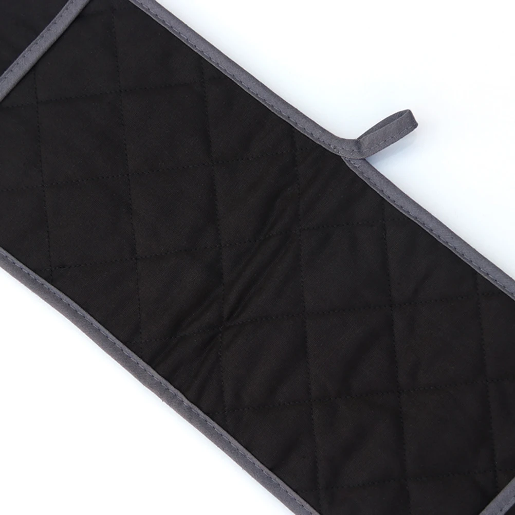 

Double-End Oven Mitt Black Thick Heat Resistant Hands Arms Protector Kitchen Mitt Non-Slip Grip for Cooking Bbq Microwave Oven