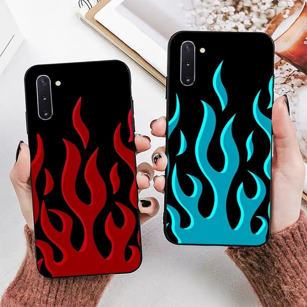 Cool Flame Pattern Phone Case For Samsung A 13 21 30 31 32 51 52 53 70 for Huawei Honor 50 60 70 for OPPO vivo