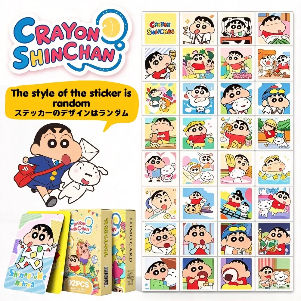 Crayon Shin-chan Collectors' Edition Kawaii‌ Photocards 92Pcs Lomo Cards Stickers Classic image Photo Card for Fans Collection
