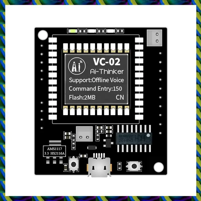 บอร์ดพัฒนาโมดูลควบคุมการรู้จําเสียงออฟไลน์อัจฉริยะ AI 4X VC-02-Kit รายวัน