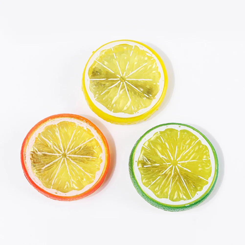 3 Pcs Simulation Lemon Hair Clip Lemons Hairpins Decor Clips Girls Accessories Creative Barrettes