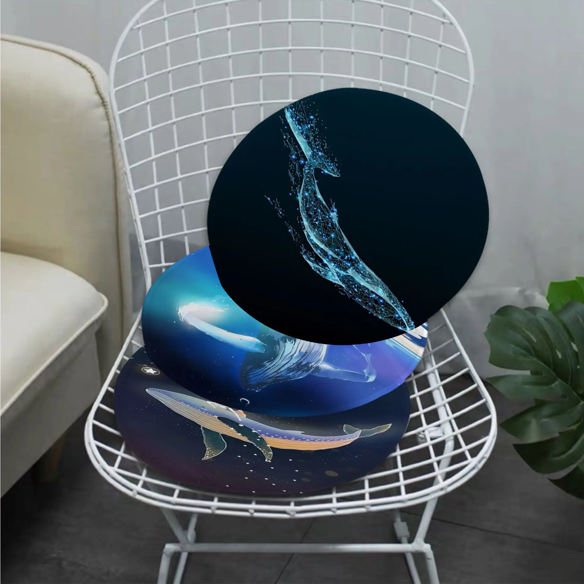 

Anime Whale Simplicity Multi-Color Dining Chair Cushion Circular Decoration Seat For Office Desk Cushion Pads