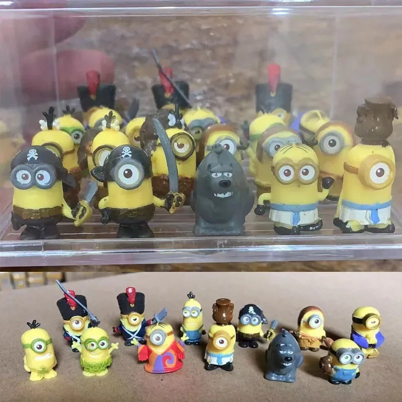 Minionqs gry Hasbro figurka Mini lalka pudełko z niespodzianką akcesoria do dekoracji kolekcja BOB KEVIN STURAT Gru Stuart