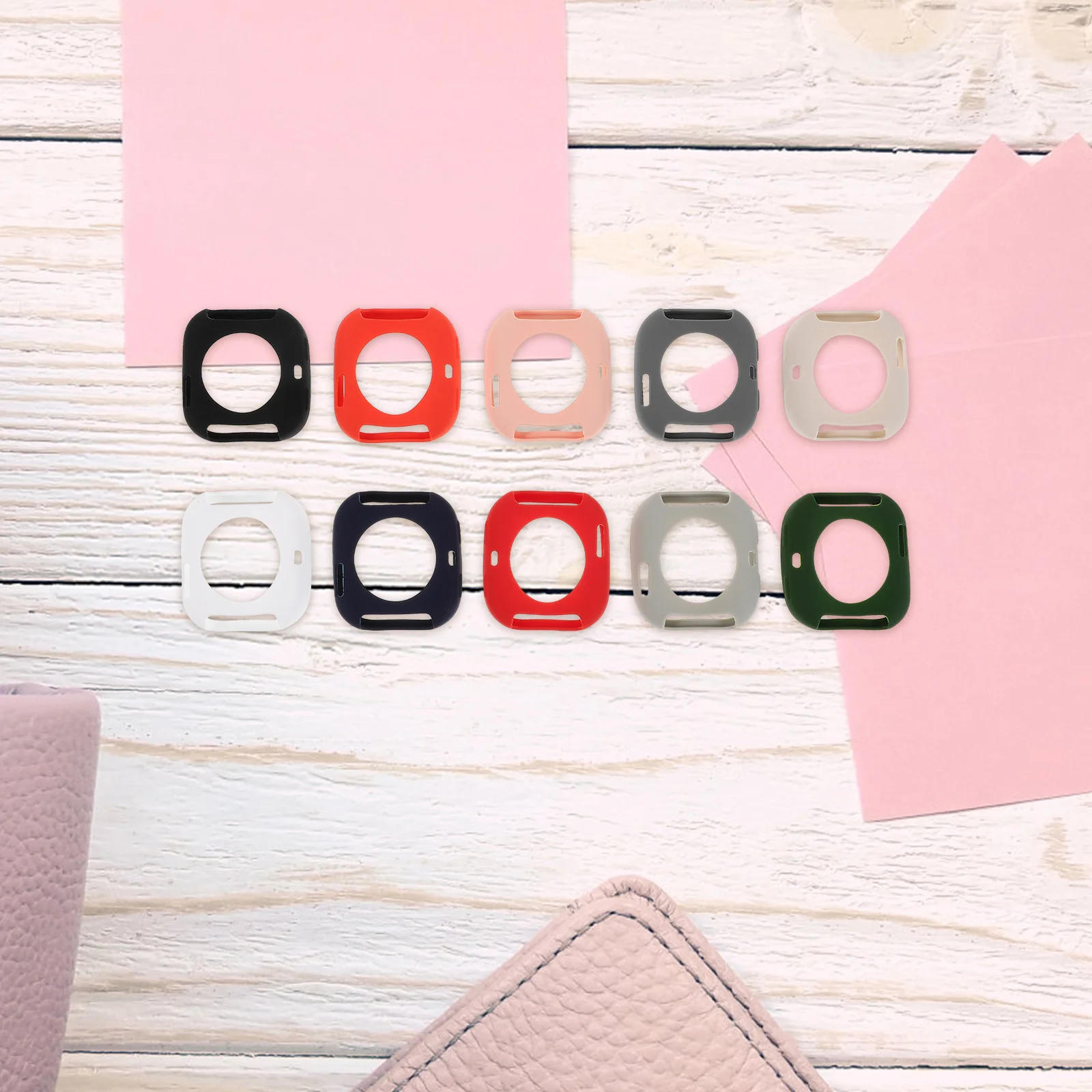 10Pcs Silicone Smartwatch Protective Covers Hollow Detachable Reusable Case Anti-Scratch Anti-Shock Compatible for Amazfit Bip6