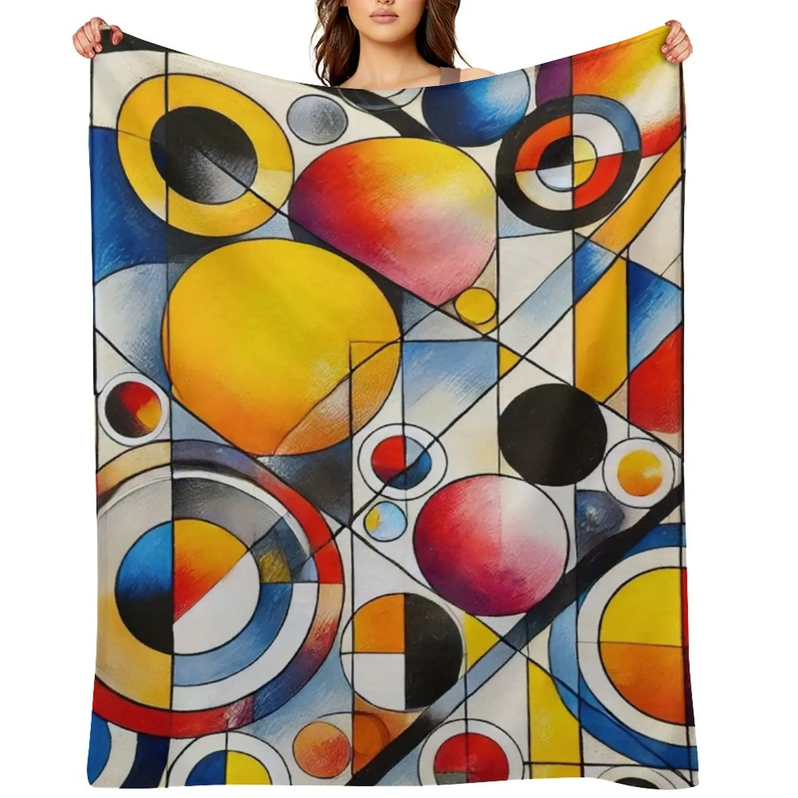 

Wassily Kandinsky Circles Composition Throw Blanket Quilt Decorative Sofas Single Blankets For Bed Blankets