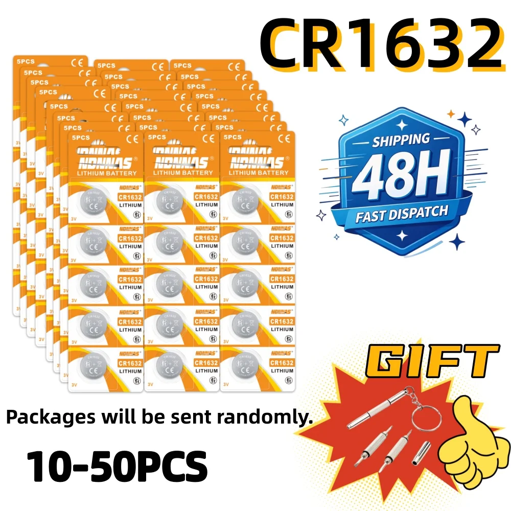 2-50 Stück CR1632 Knopfbatterie Lithium-Knopfzellen 3V LM1632 BR1632 ECR1632 CR 1632 für Elektronische Uhren Spielzeug Fernbedienungen