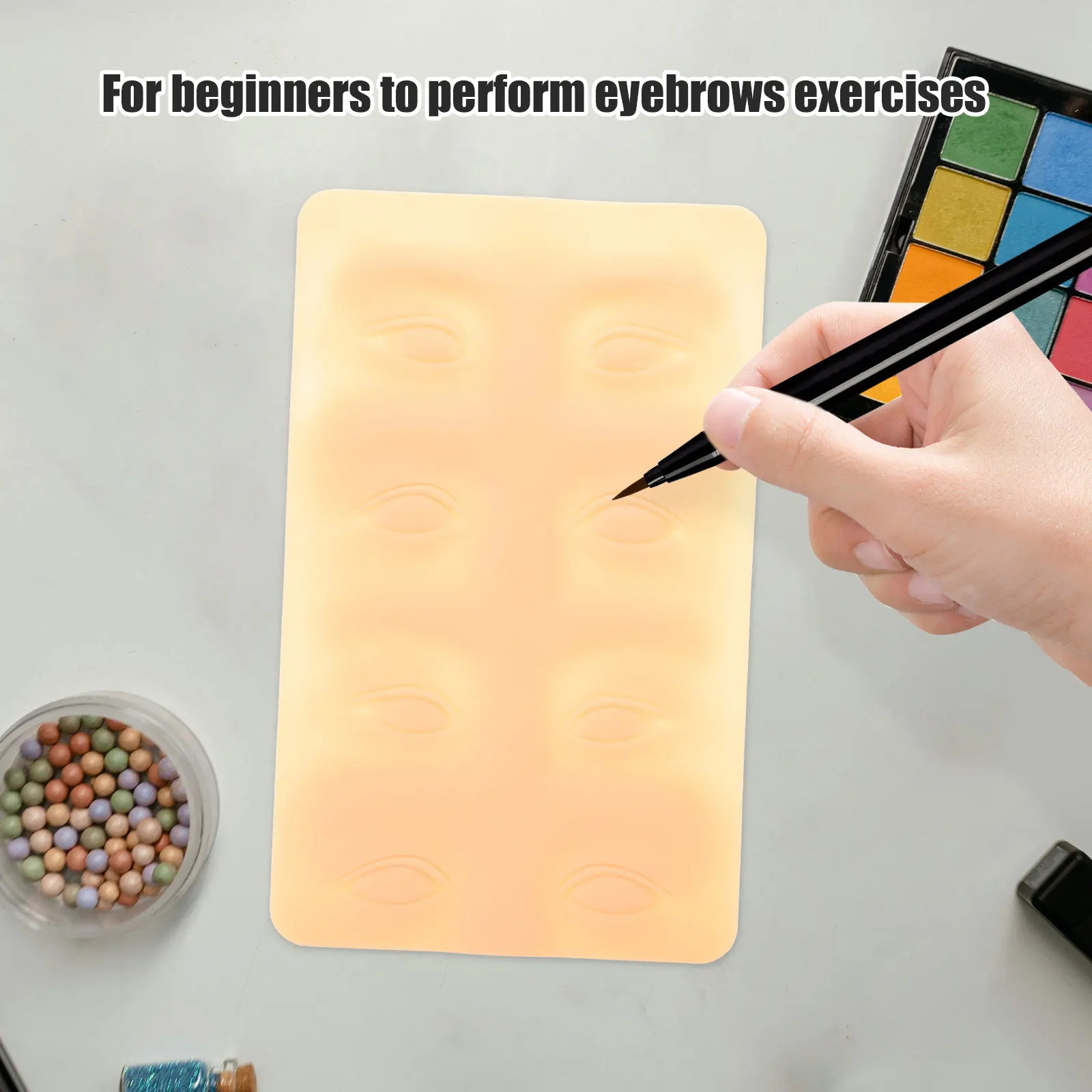 

3D Eyeliner Practice Skin Sheets Makeup Training Aid for Beginners Realistic Texture Professional Art Tool