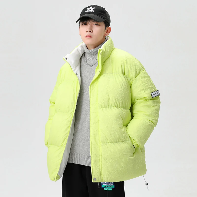 CAAYU 2022 Winter Down Jacket Men\'s Fashion Harajuku Oversized Body Warmer Coat Japanese Streetwear Windproof Outwear Coat Male