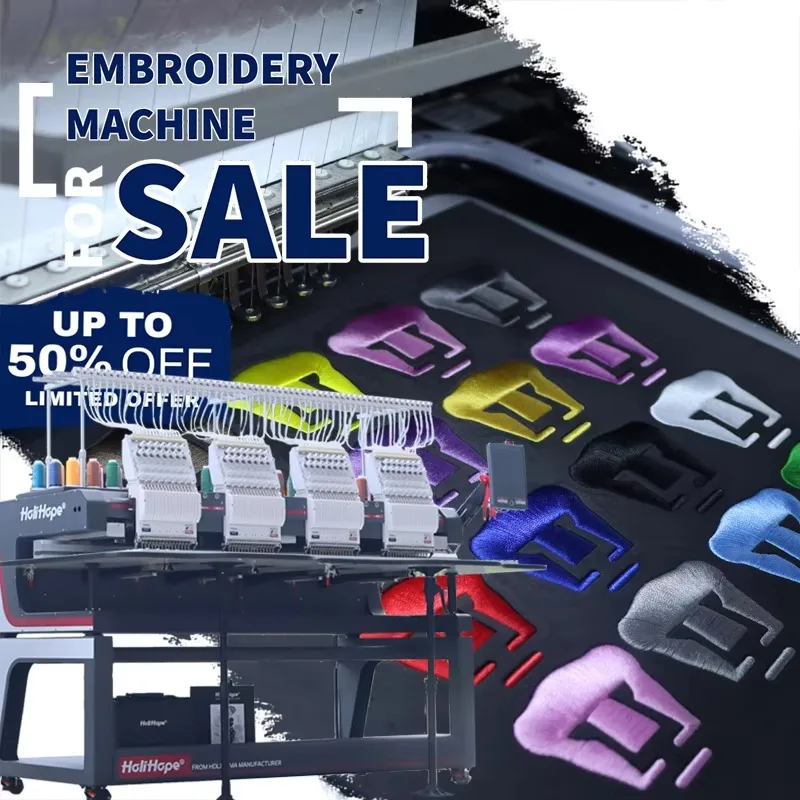 

[Best-selling] HoliHope Holiauma 10 Years Warranty Flat Cap Hat T-shirt Embroidery Machine For Home Use With Core Motor New Cond