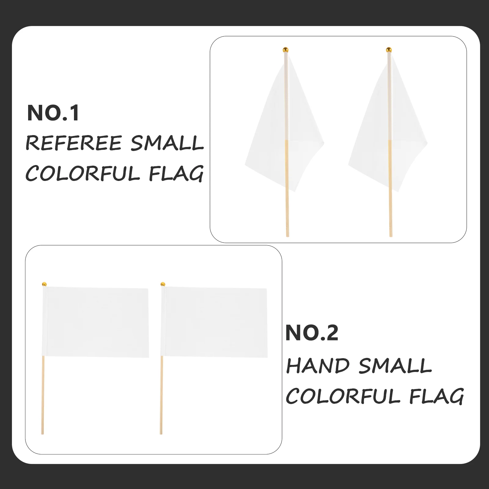 50 Pcs Hand Waving Flag Handheld Flags Match Signal Usa Small Mini Polyester Cloth Holder