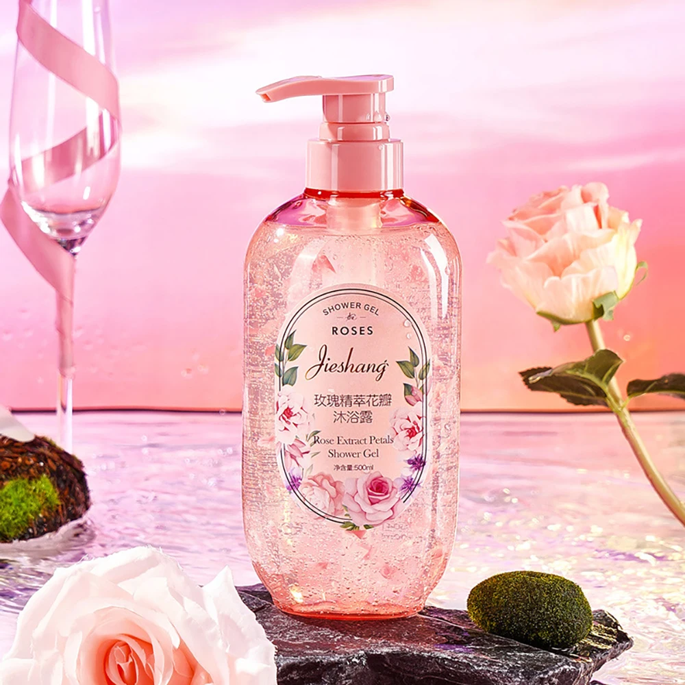 Rose Petal Shower Gel Moisturizing Jasmine Tender Smooth Whitening Body Wash Body Care Oil Control Refreshing Body Skin Care