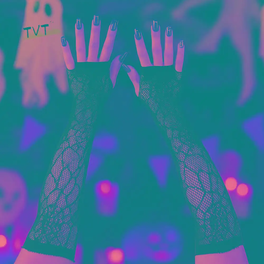 

Cool Gloves Black Spider Web Gloves Stretchy Breathable Half-Finger Gloves Mesh Thin Fishnet Gloves Outdoor