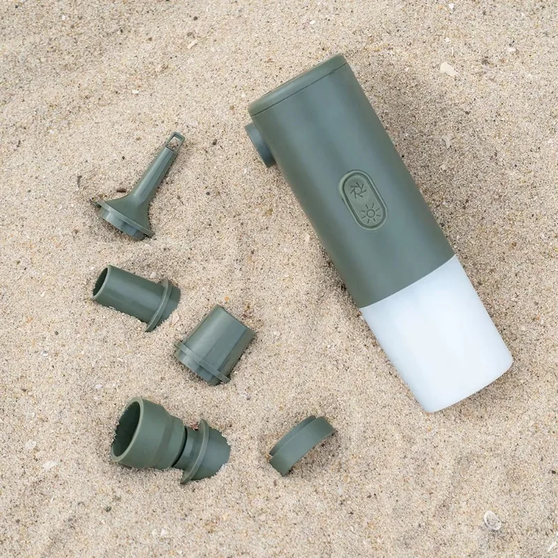 فانوس التخييم بالطاقة الشمسية مع مضخة هواء 100LM ضوء 5 فوهات قابلة للشحن للخيام الدراجات نفخ استخدام الطوارئ والعتاد في الهواء الطلق