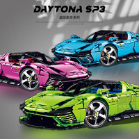 New City Technical Ferraried Daytona Sport Car Sp3 Supercar Model Building Blocks Model Bricks Toys For kids christmas Gifts