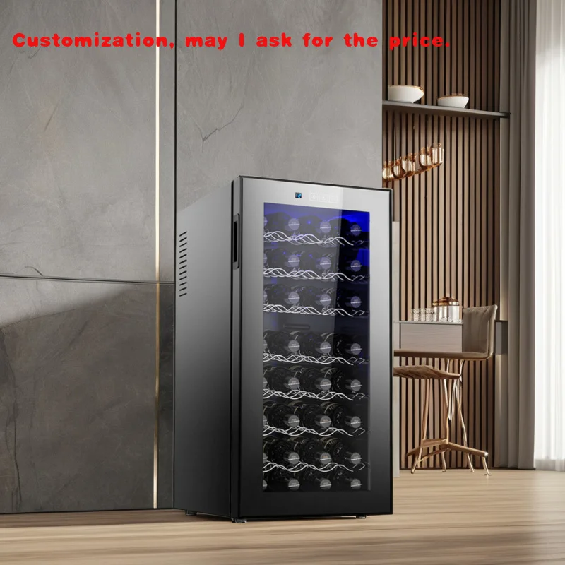

custom.China 32 Bottle Glass Door Wine Cabinet Display Wine Cooler Home Wine Cellar