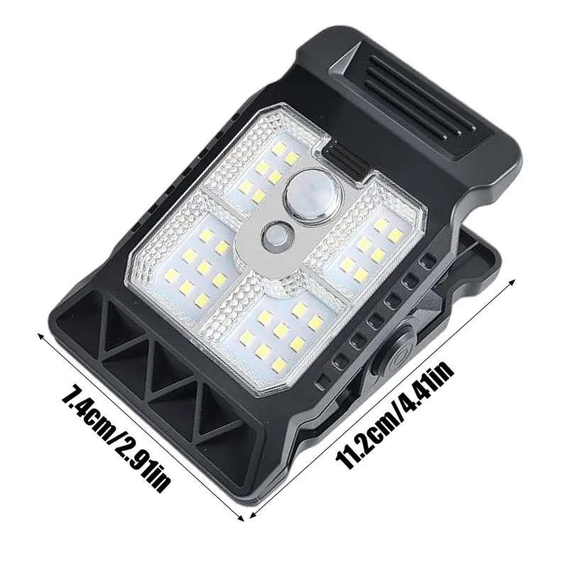 Outdoor LED Solar Clip Light Portable Waterproof Body Sensor Lamp Courtyard Garden Lamp Flashlight Home Camping Wall Lights image 6