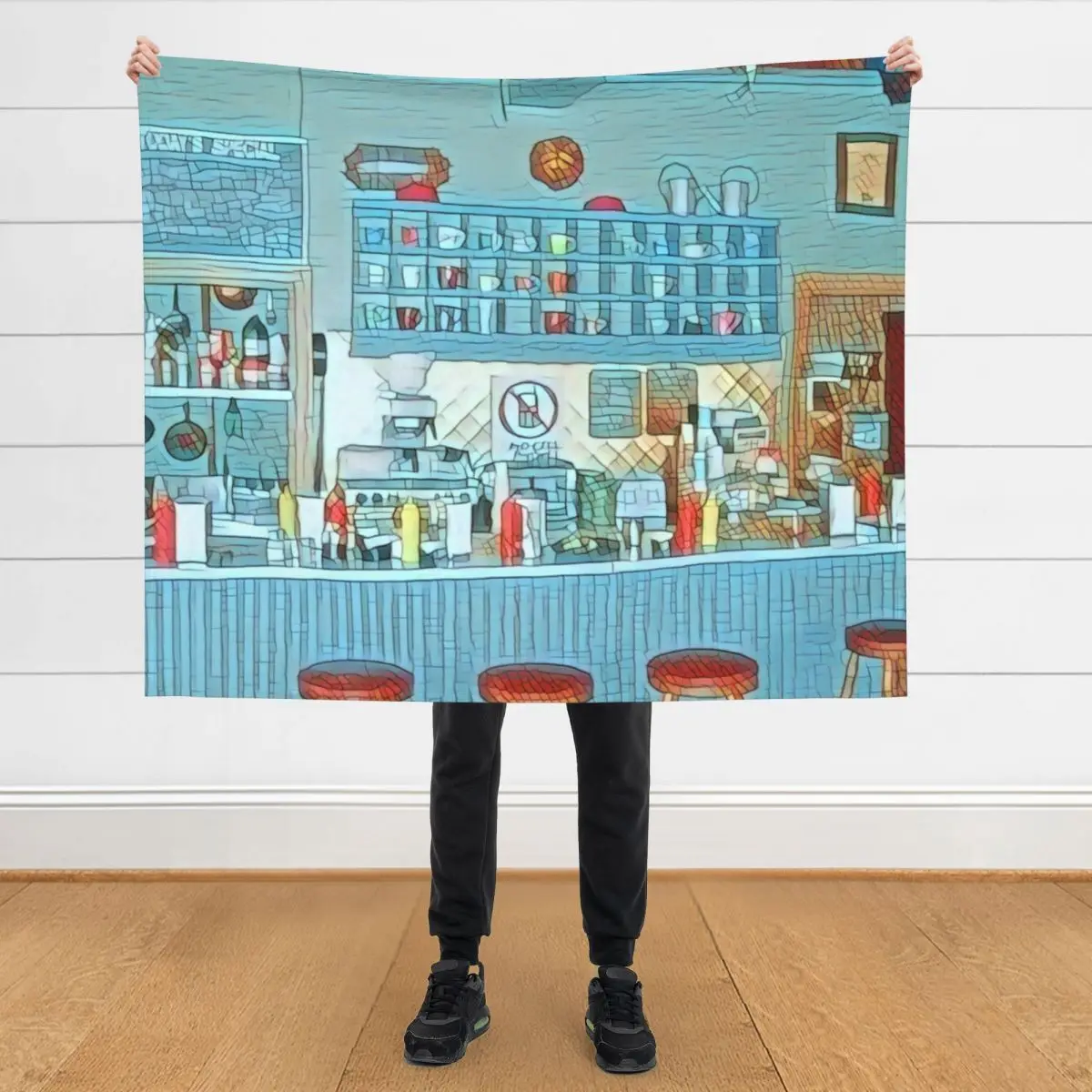 

The Diner III Throw Blanket Giant Sofa Shaggy Beach Blankets