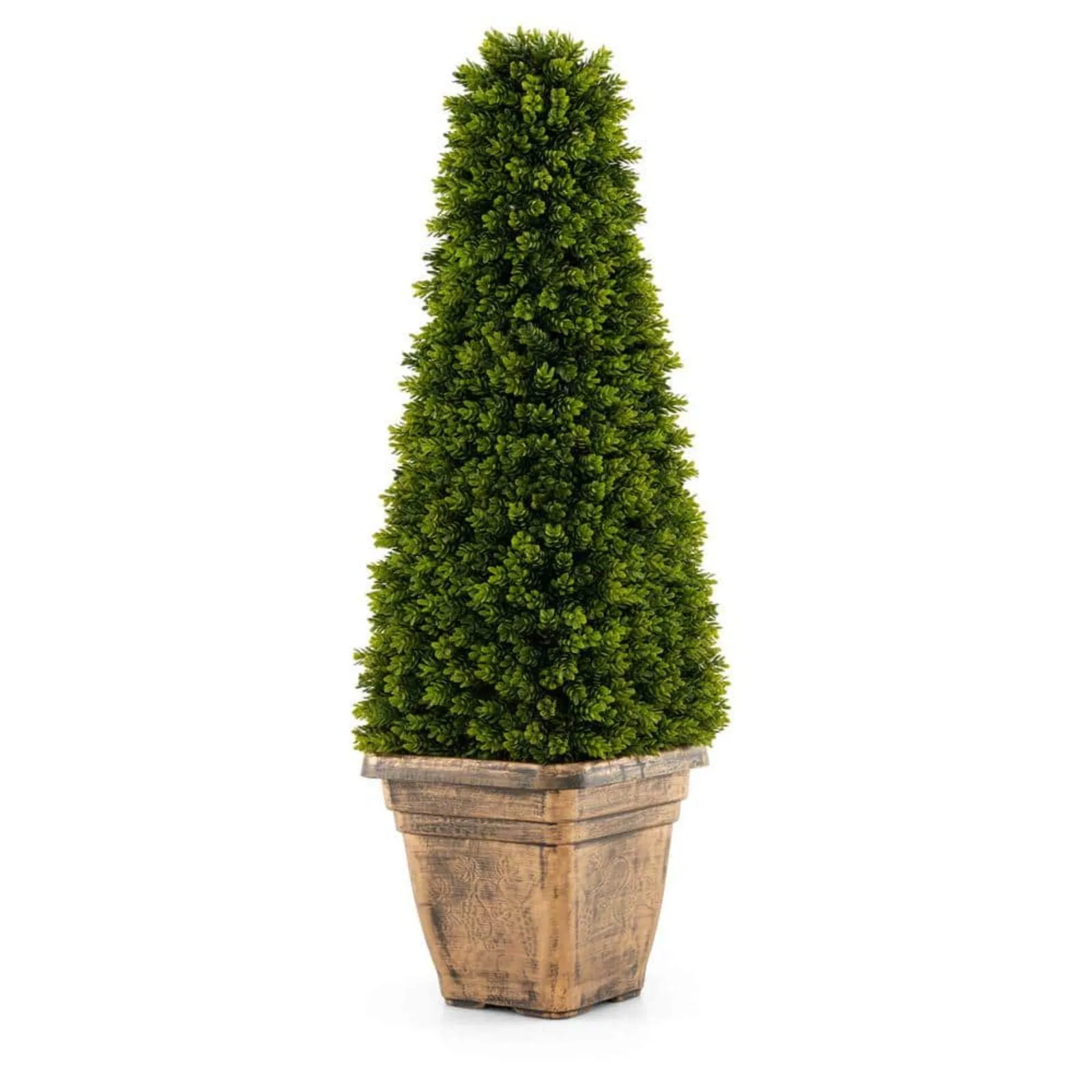 US 35 inch. Artificial Boxwood Topiary Tree Potted Fake Tree Indoor & Outdoor Faux Tree