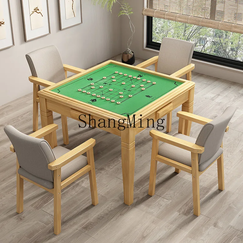 

SM new chair dual-purpose hand rubbing casual simple household chess poker chess and card table and chair combination