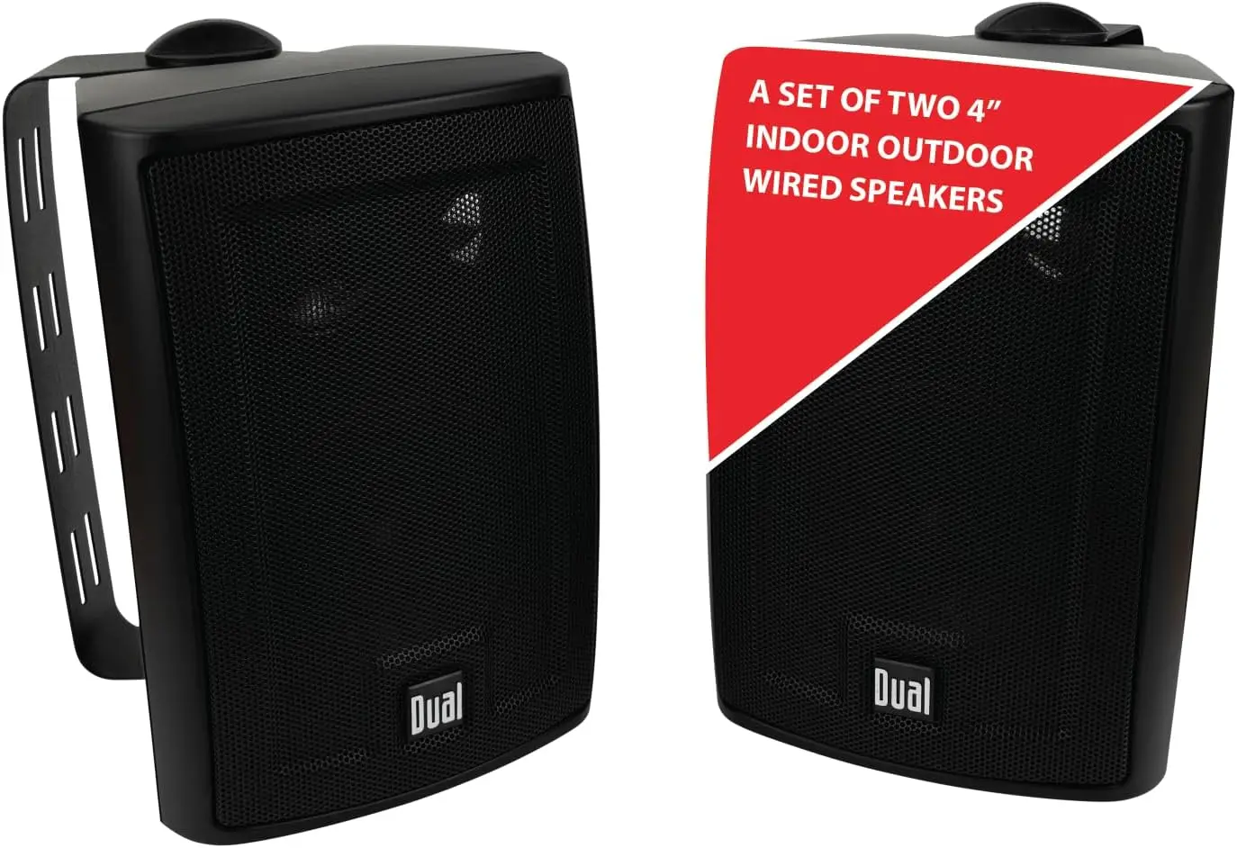 

4-Inch 3-Way Indoor Outdoor Speakers, Weatherproof, Easy Setup for Home Pool Patio Garage
