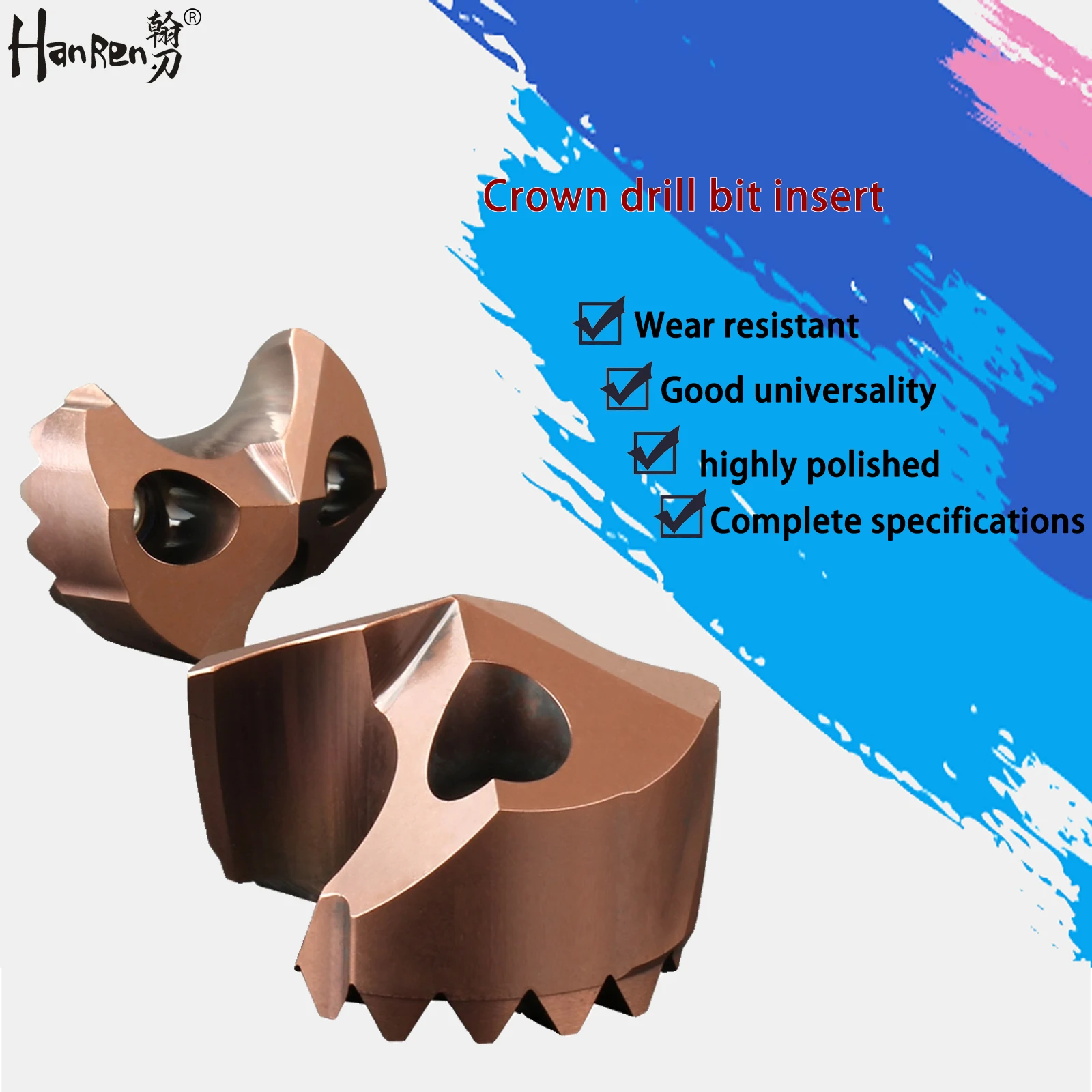 

GHZJ TWCD Crown Drill Bit Insert Hard Alloy Blade Tungsten Steel Internal Cooling Drill Bit High Efficiency Drill Bit