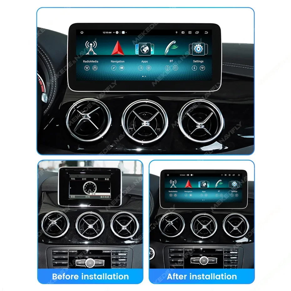 NaviFly For Mercedes-Benz B-Class W245 W246 B180 B200 Stereo Head Unit GPS Navigation Car Intelligent Android Multimedia Player