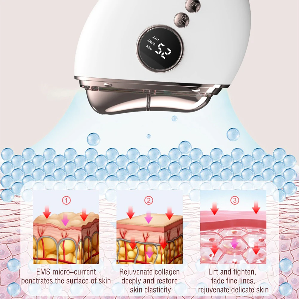 Nowe urządzenie kosmetyczne Gua Sha z 5-stopniową regulacją częstotliwości, model 2025, do liftingu i ujędrniania / głębokiego nawilżania / masażu szyi