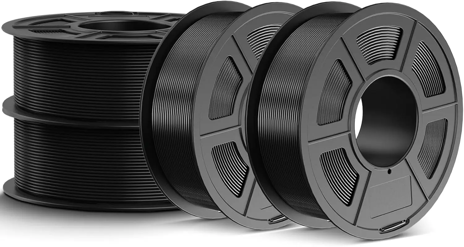 

Набор филаментов PETG 1,75 мм, 4,4 кг, высокая прочность для FDM-принтеров, точность размеров +/-0,02 мм (черный)