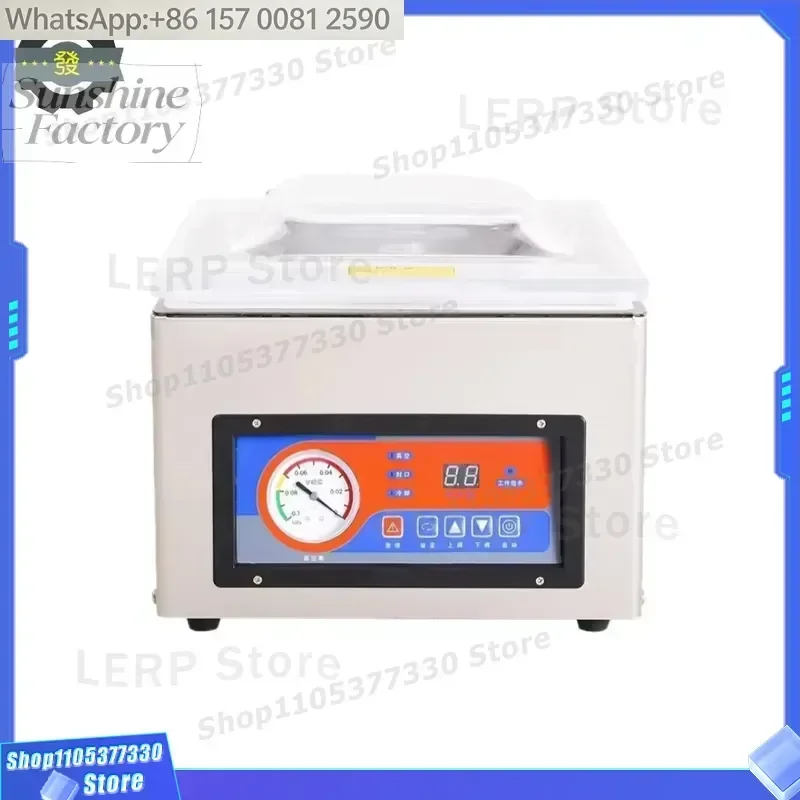 JIAHE DZ-260 Vacuum Packaging Machine for Household Food Meat Fruit and Vegetables Desktop Stainless Steel Vacuum Sealer