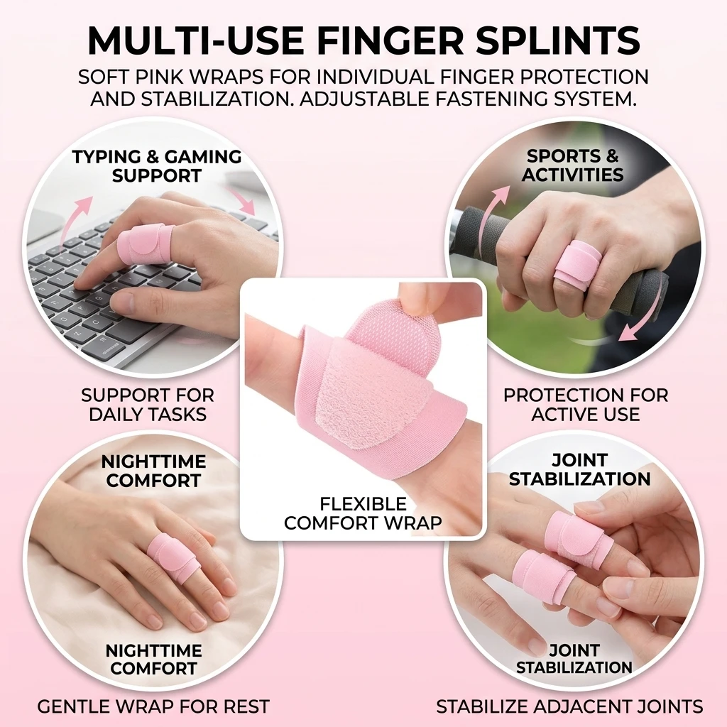 Finger Protection Strap Breathable Adjustable for Adult Hands Nylon Mesh Finger Guard Non Slip Sleeve for DIY Gardening Work