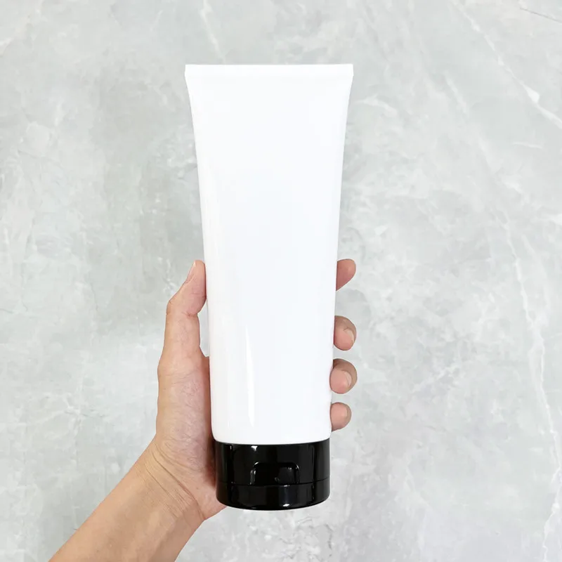 

300/400ml Empty White Soft Tube For Hair Conditioner Hair Mask Shampoo Lotion Squeeze Hose Tube Cosmetic Container With Flip Cap