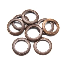 10pcs Coconut Wood Linking Rings Circle Pendant Connectors for DIY Earring Bracelet Necklace Macrame Jewelry DIY Craft Making